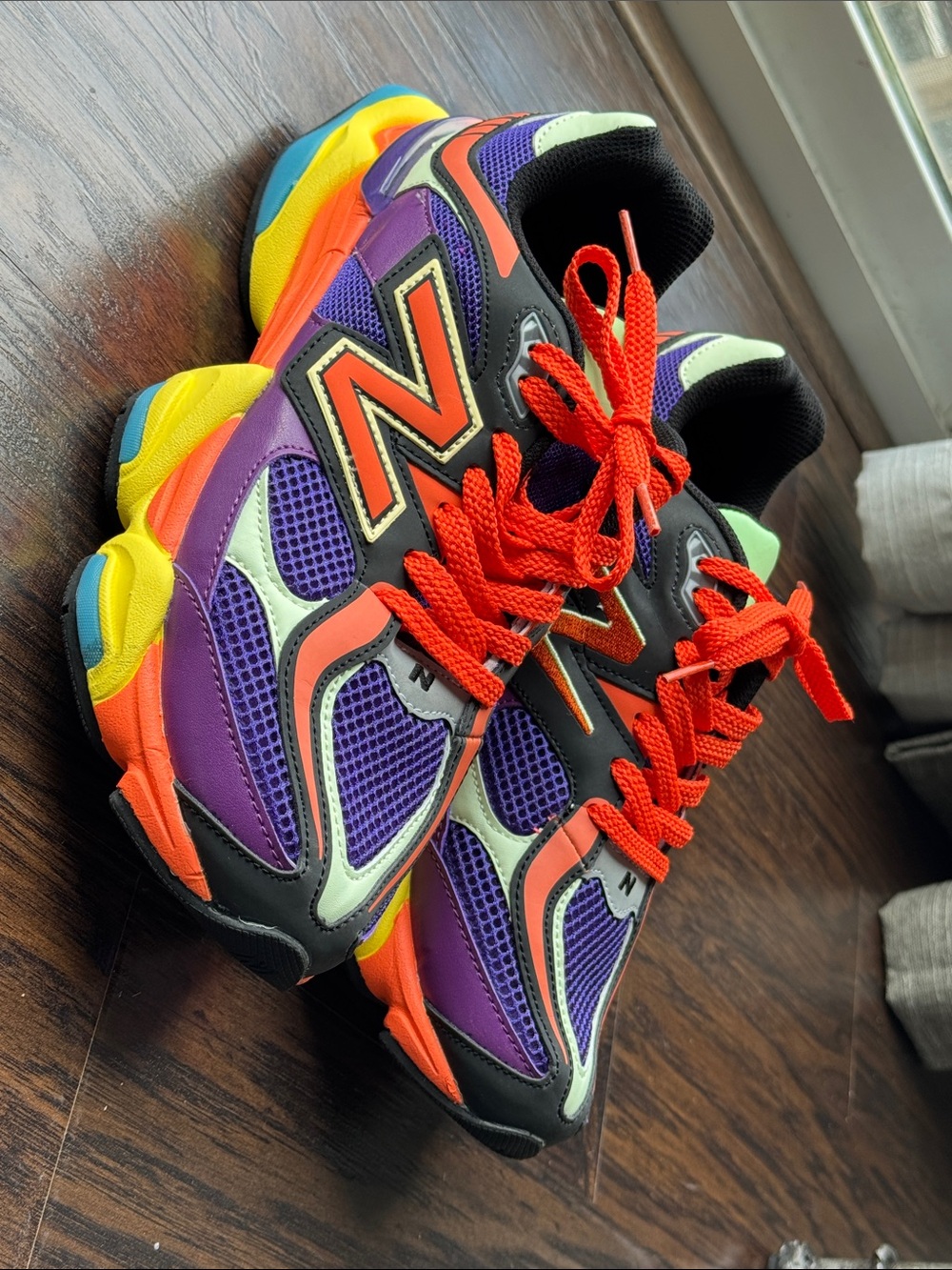 New Balance Purple, Red & Yellow Men’s Athletic Sneakers - Picture 4 of 14